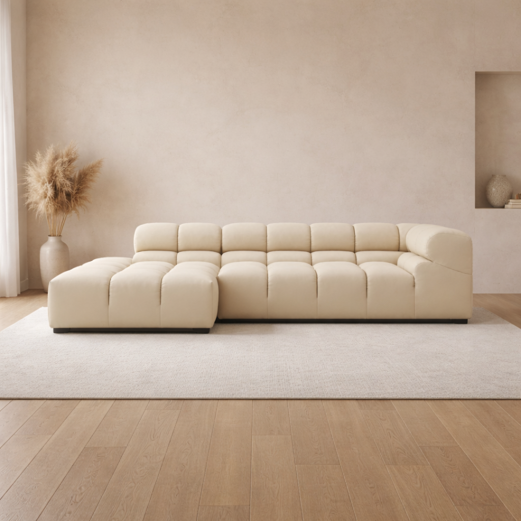 L-Shaped Modular Sofa – 3 Seats with Corner – 286 x 150 cm – Diiiz