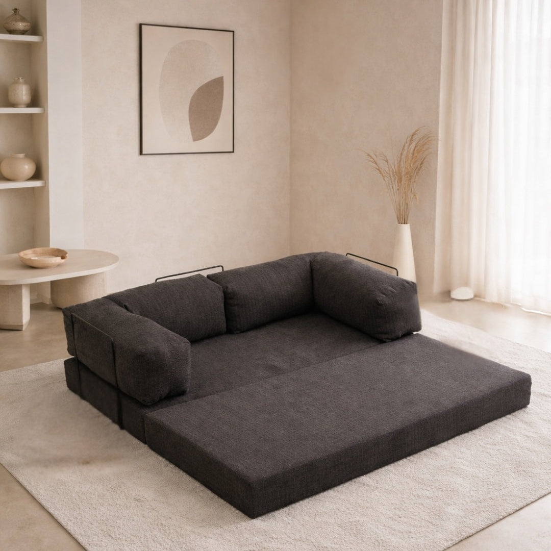Sleepy Comfort Anthrazit 3-Sitzer-Schlafsofa