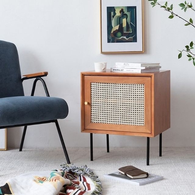 Rattan-Nachttisch Charli – Nachttisch aus Rattan