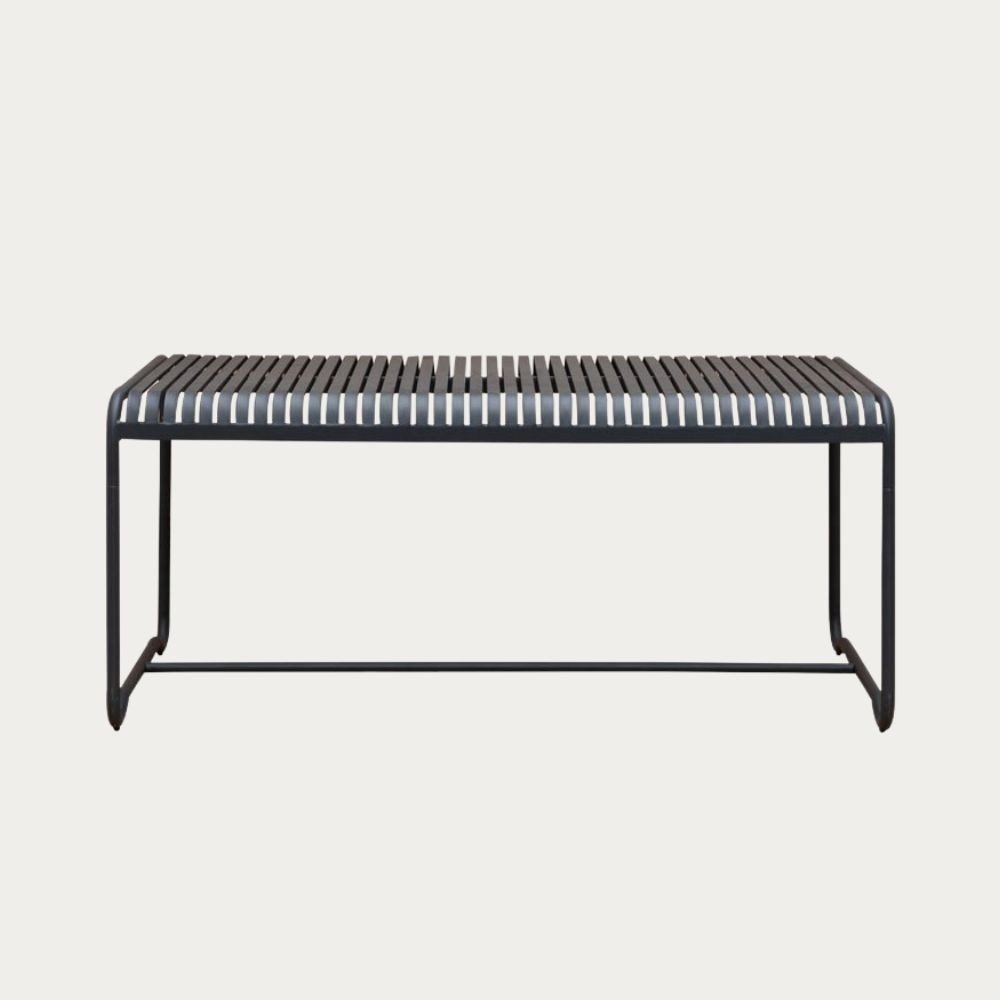 Gartentisch aus Metall für den Außenbereich, 180 cm, SCHWARZ Banco