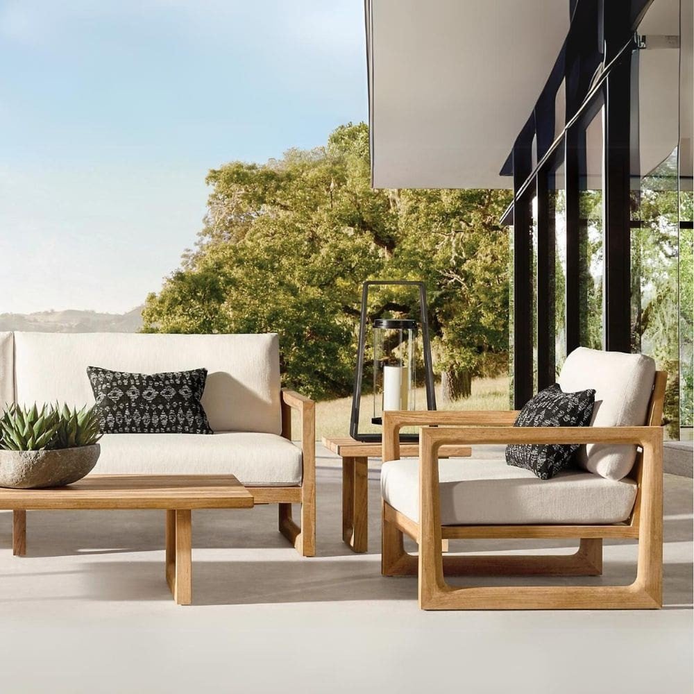 Bequemes Gartenset aus Holz für 4 oder 5 Personen Banco|DIIIZ – Diiiz