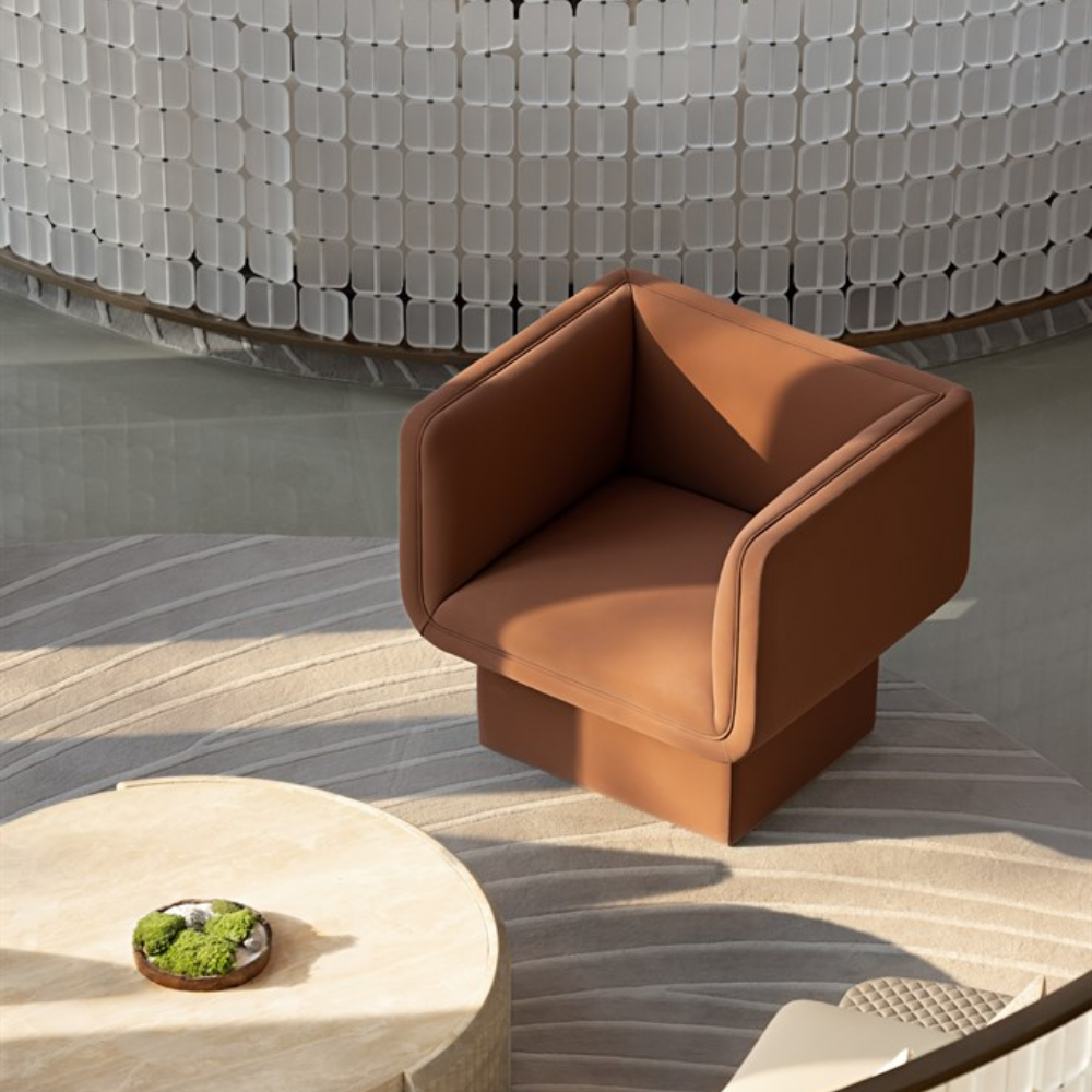 Bequemer Designer-Sessel in kubischer Form von Amanda|DIIIZ – Diiiz