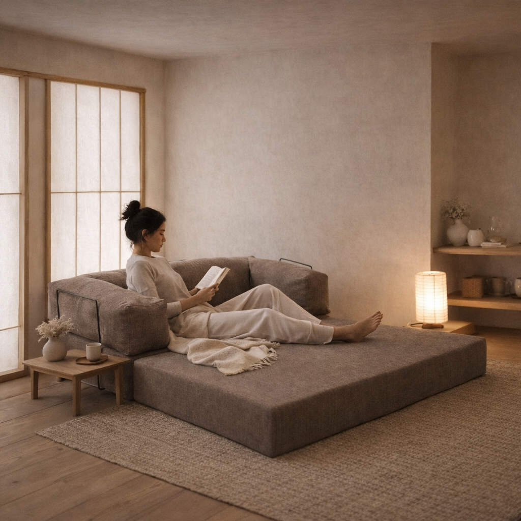 Sleepy Comfort Chocolate 3-Sitzer-Schlafsofa
