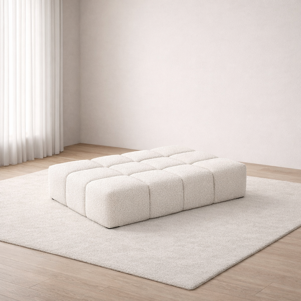 Extra großer rechteckiger Fußhocker 150 x 102 cm für das Tully-Sofa – Diiiz