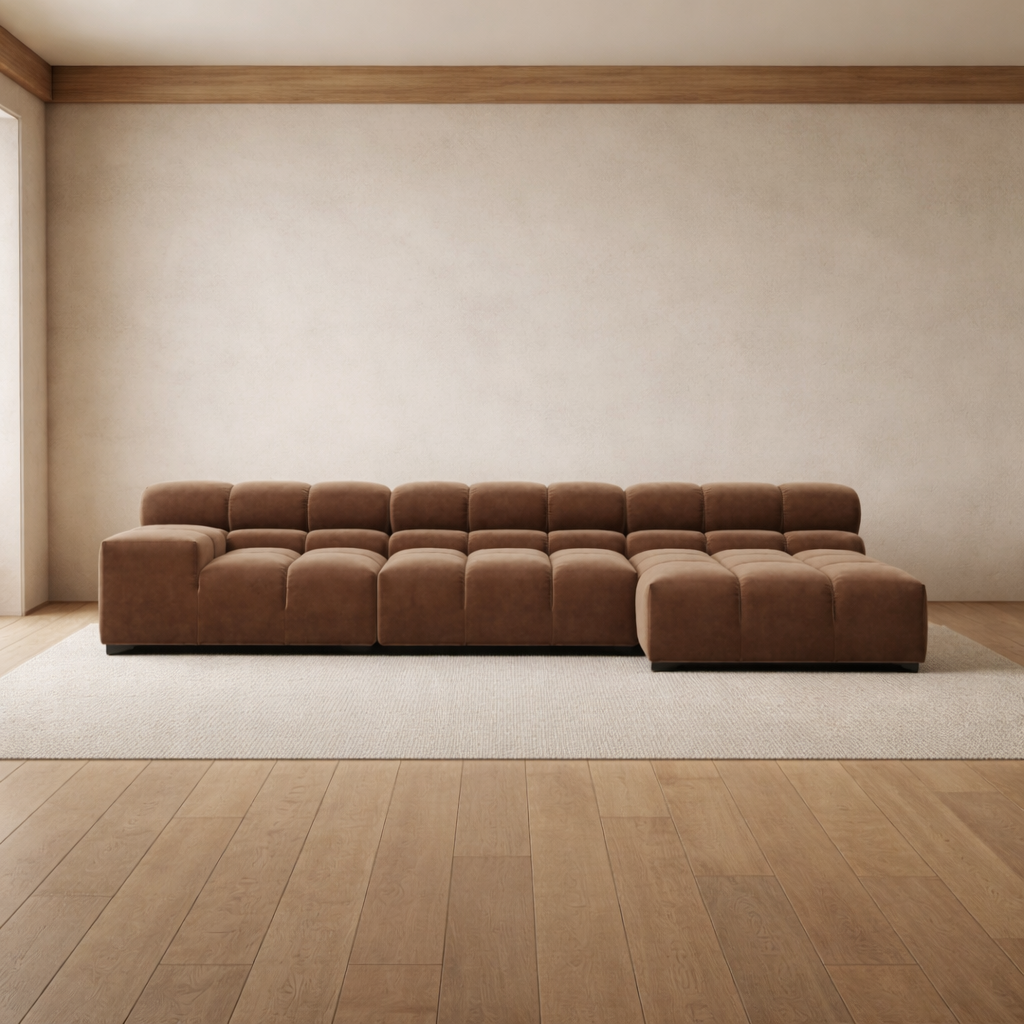 Large Modular Sofa with Chaise – 4 Seats – 368 x 150 cm – Tully – Diiiz