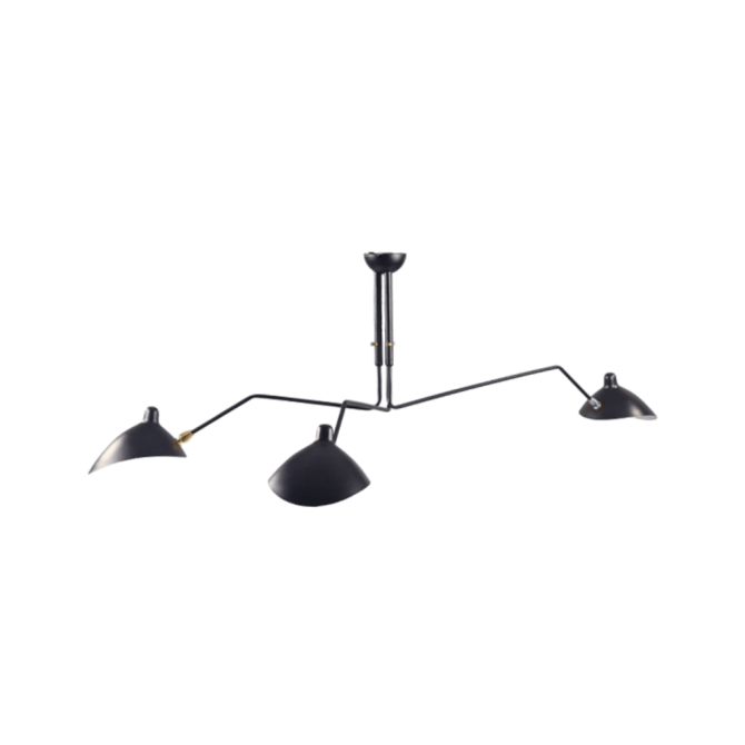 Ceiling lamp Serge Mouille 3 arms MFL-3 Replicad
