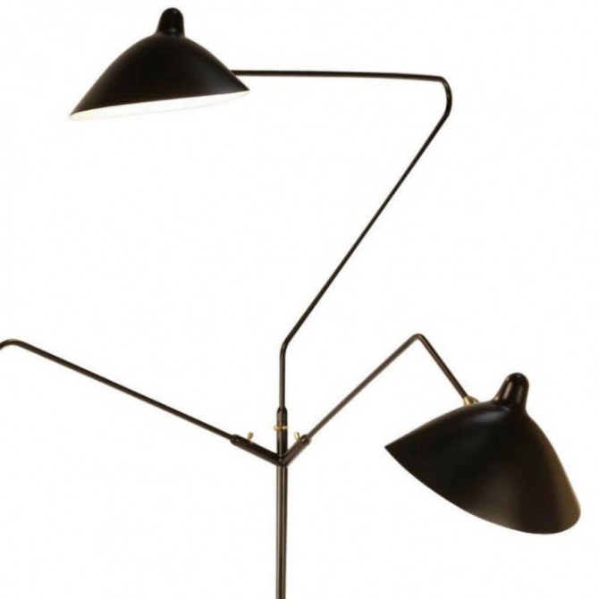 Lampadaire 3 bras pivotants  - Inspiration Serge Mouille 