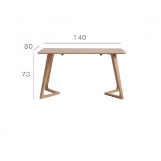 Table rectangulaire en chêne naturel ou noire - Vega