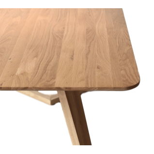 Rectangular table in natural or black oak - Vega