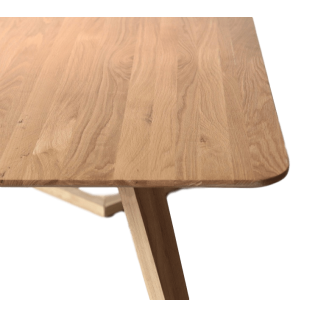 Table rectangulaire en chêne naturel ou noire - Vega
