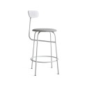 Set of 4 Afteroom bar stool - White-Grey