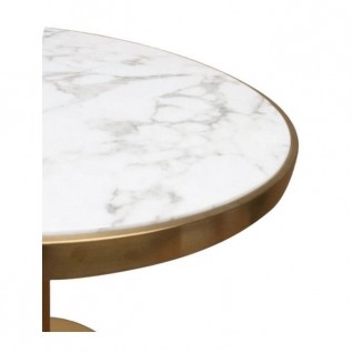 Round marble effect table - Bruno 