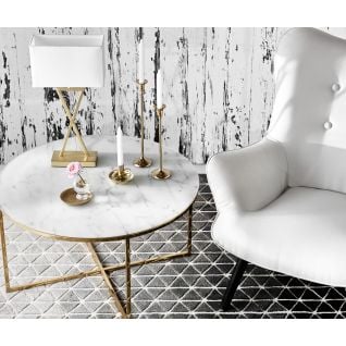 Valentina Marble and brass coffee table