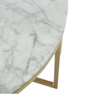 La table basse en marbre et laiton Valentina