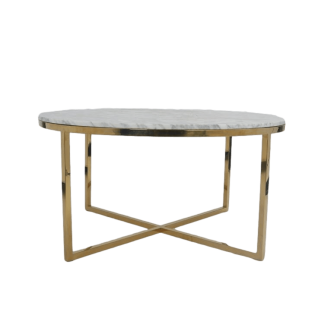 Valentina Marble and brass coffee table