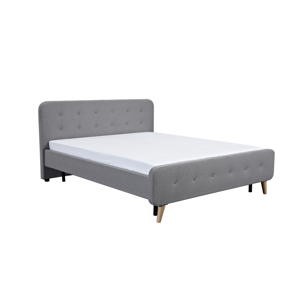 Nieuw maanjaar Geheugen Petulance Double bed Jellybean - Fabric bed frame