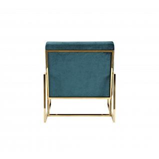 Fabric and velvet Lyon armchair- golden frame