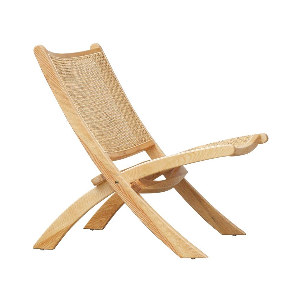 Aanvrager Manifesteren Kip FARRAH Opklapbare fauteuil van riet en hout | DIIIZ