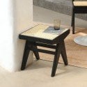 Jeanne low cane stool