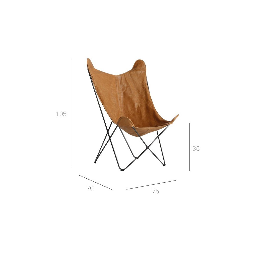 Verleiding Ritueel Inefficiënt Vlinderstoel in leer - Butterflystoel