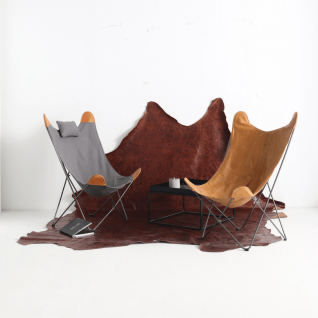 Vlinderstoel in leer of acryl  - BKF Store 