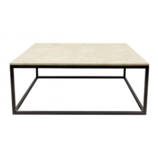 Table basse rectangulaire en marbre beige