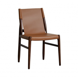 Harmonia Wood and leather chair