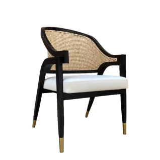 MARY Wood and cane chair 