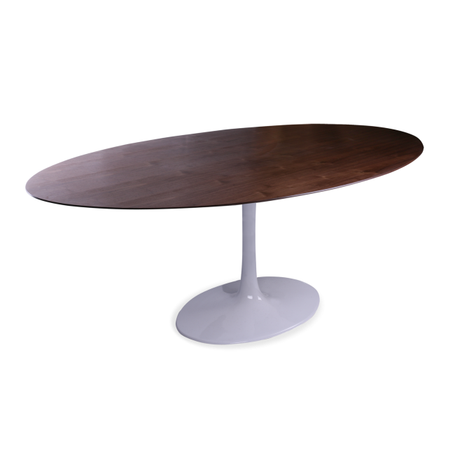 Table ovale en bois Tulipe - Inspiration Eerp Saarinen & Knoll