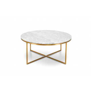 Valentina Marble and brass coffee table