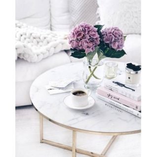 Valentina Marble and brass coffee table
