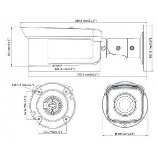 Caméra BULLET HIKVISION Acusense  DS-2CD2T46G2-2I-2.8 mm  4MP  IR 60m