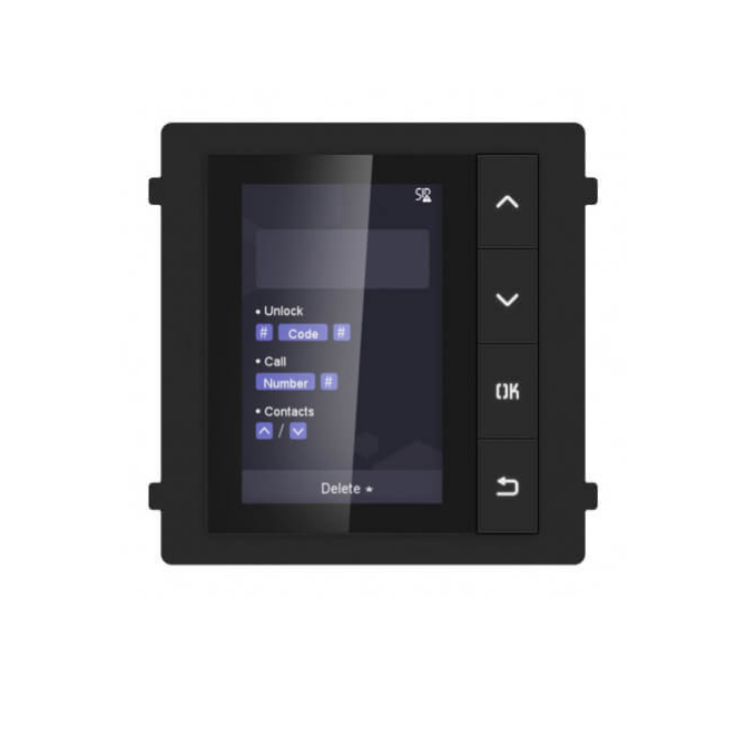 Module d'affichage déroulant liste contact écran LCD Hikvision DS-KD-DIS pour interphone vidéo Hikvision