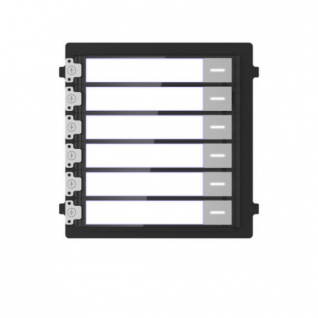 Module 6 drukknoppen met etiketten voor intercom (met tafelkaarten) Hikvision DS-KD-KK
