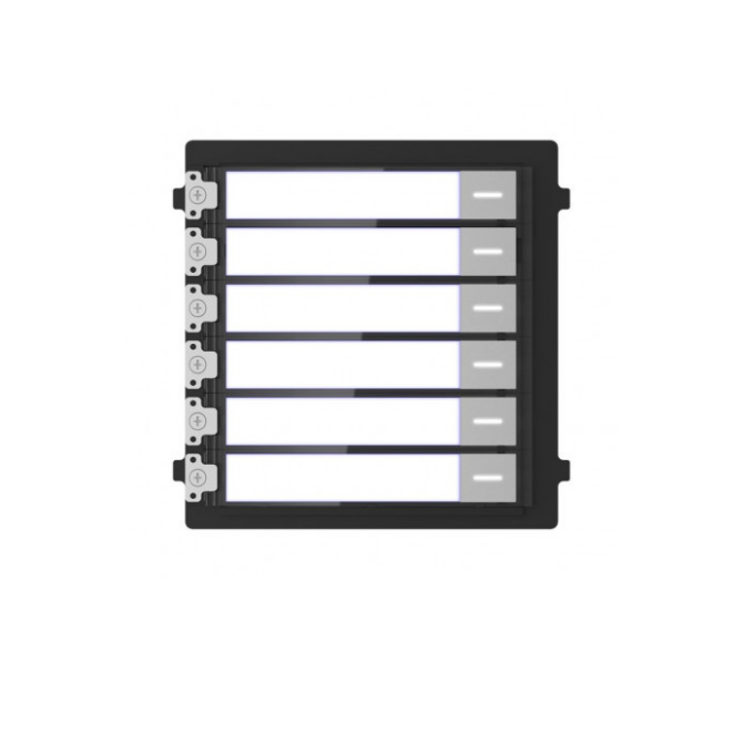 Module 6 drukknoppen met etiketten voor intercom (met tafelkaarten) Hikvision DS-KD-KK
