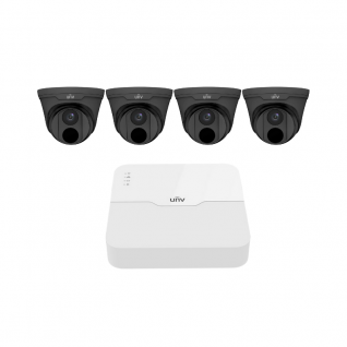 HIKVISION Uniview black video surveillance camera kit 4MP   BD4-UNV001-T4-B