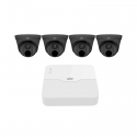 HIKVISION Uniview black video surveillance camera kit 4MP BD4-UNV001-T4-B