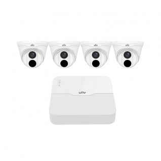 Kit de 4 caméras de vidéosurveillance blanche 4MP HIKVISION Uniview (BD4-UNV001-T4)