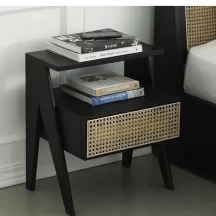Selena cane bedside table