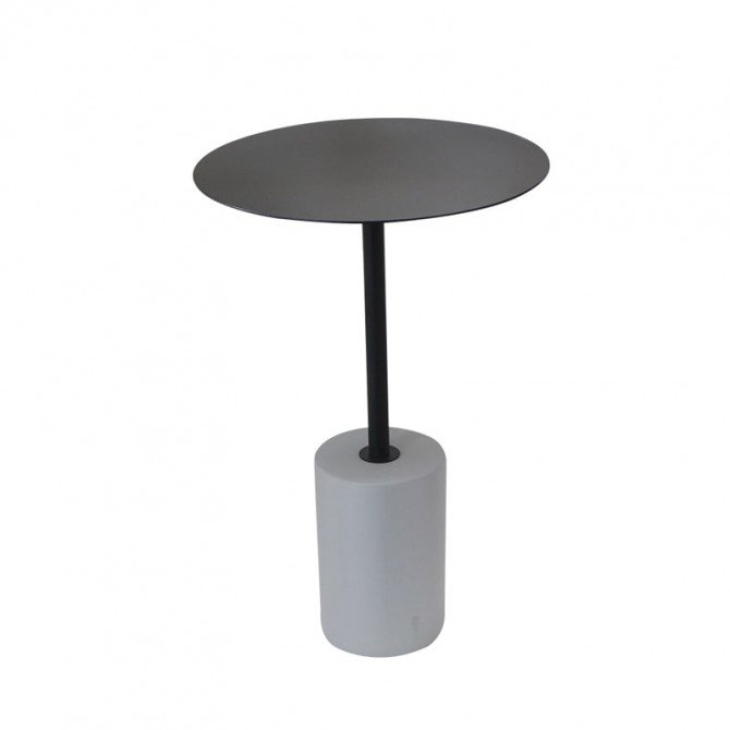 Saliah metal and concrete coffee table