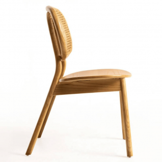 GARETT hout en riet stoel 