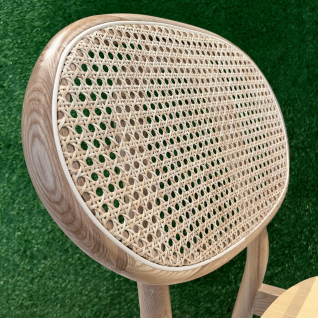GARETT hout en riet stoel 