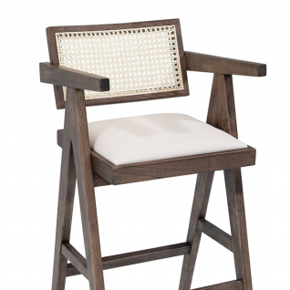 Mansfieldwood and cane bar chair