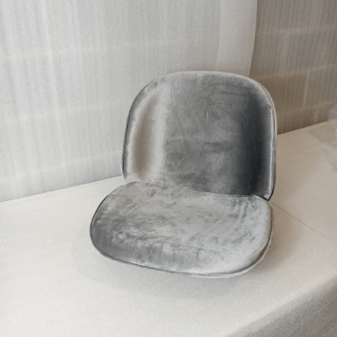 Bella grey velvet chair - Outlet