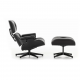 670 lounge chair with footrest Black - Outlet