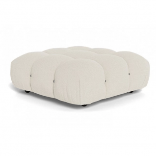 Repose-pied Camelia velours beige-Outlet