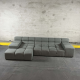 Tully Grey Sofa Straight Meridian and Long Angle -Outlet
