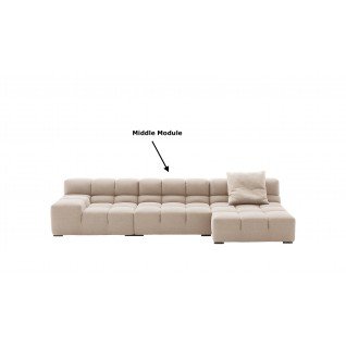 1-seater Tully module Beige fabric - Outlet