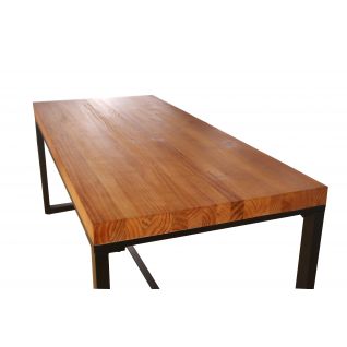 Solid wood and metal table - Camila