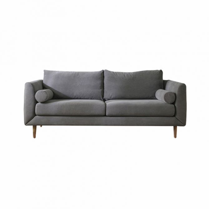 Jones 3 Seater Grey Fabric Sofa With, How Long Is A 3 Seater Sofa In Feet